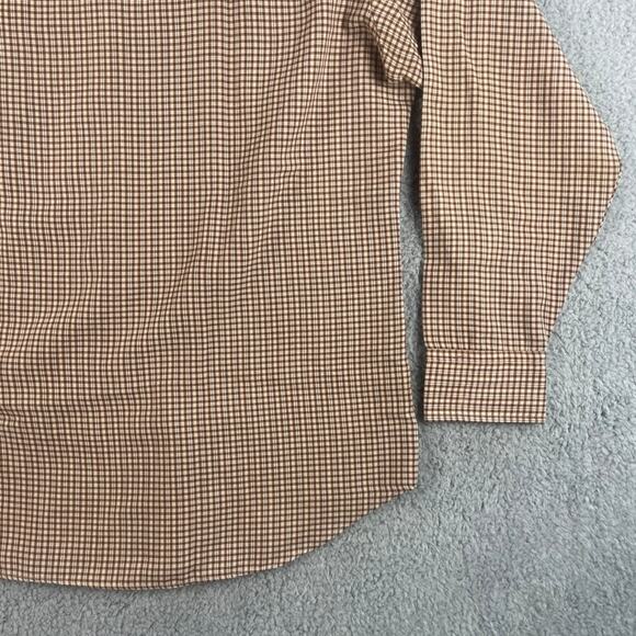 Hunter's Ridge Men's Large Brown Plaid Long Sleeve Button Up Shirt w/ Pockets - Picture 15 of 16